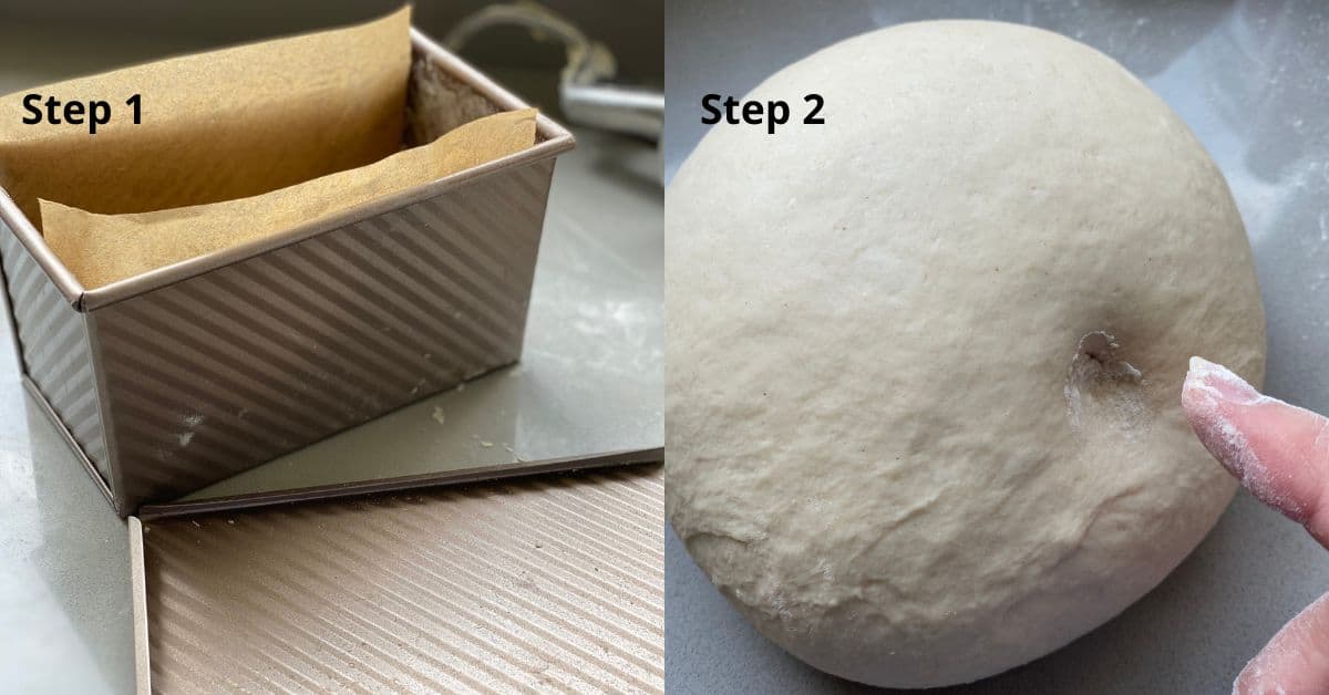Line the Pullman Tin. Knead the dough until smooth and springy.