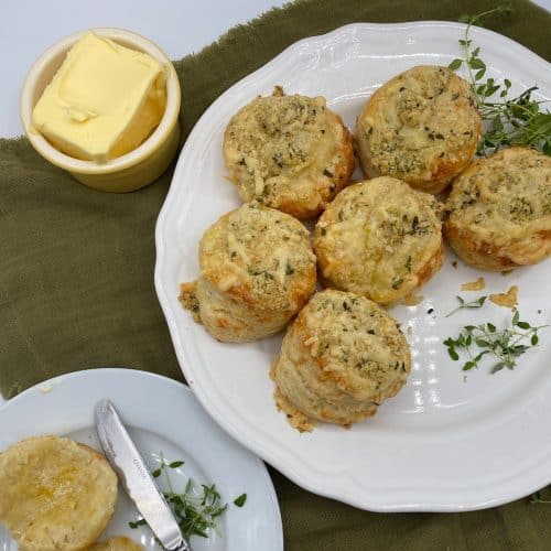 Buttered Cheese and Herb Scones.