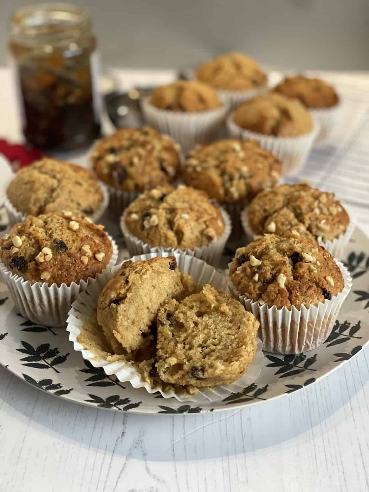 Mincemeat Muffins on a plate. 
