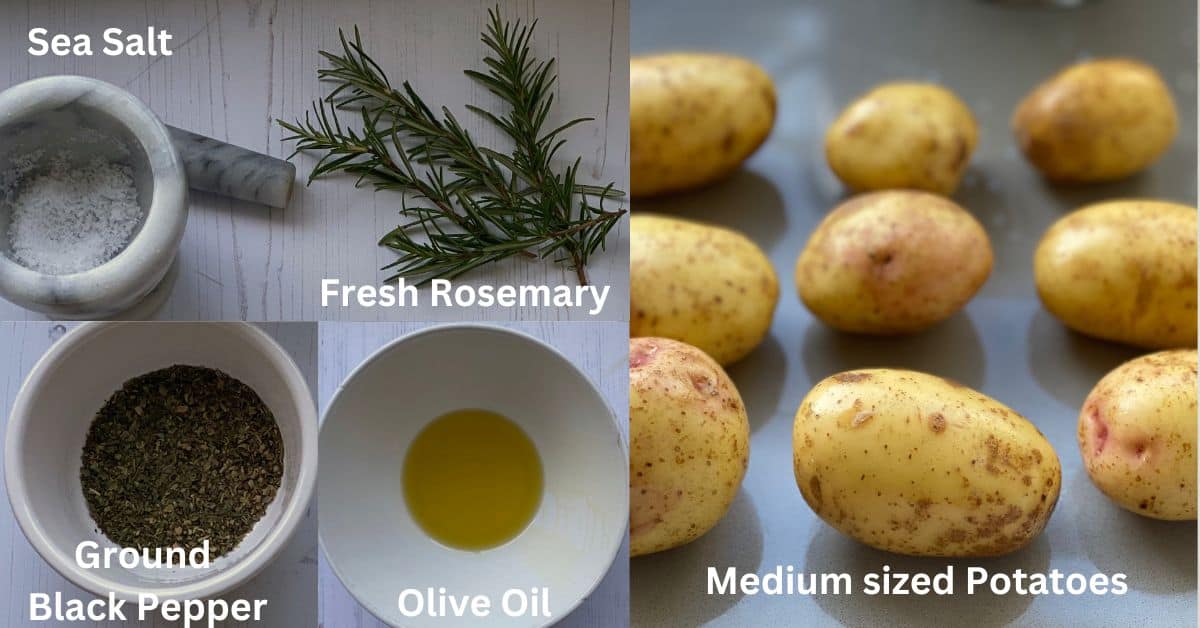 Ingredients for Hasselback Baked Potatoes