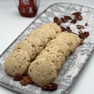 Tray of Pecan and Maple Cookies.