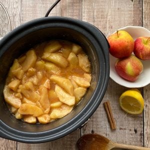 Stewed Apples in a slow cooker..