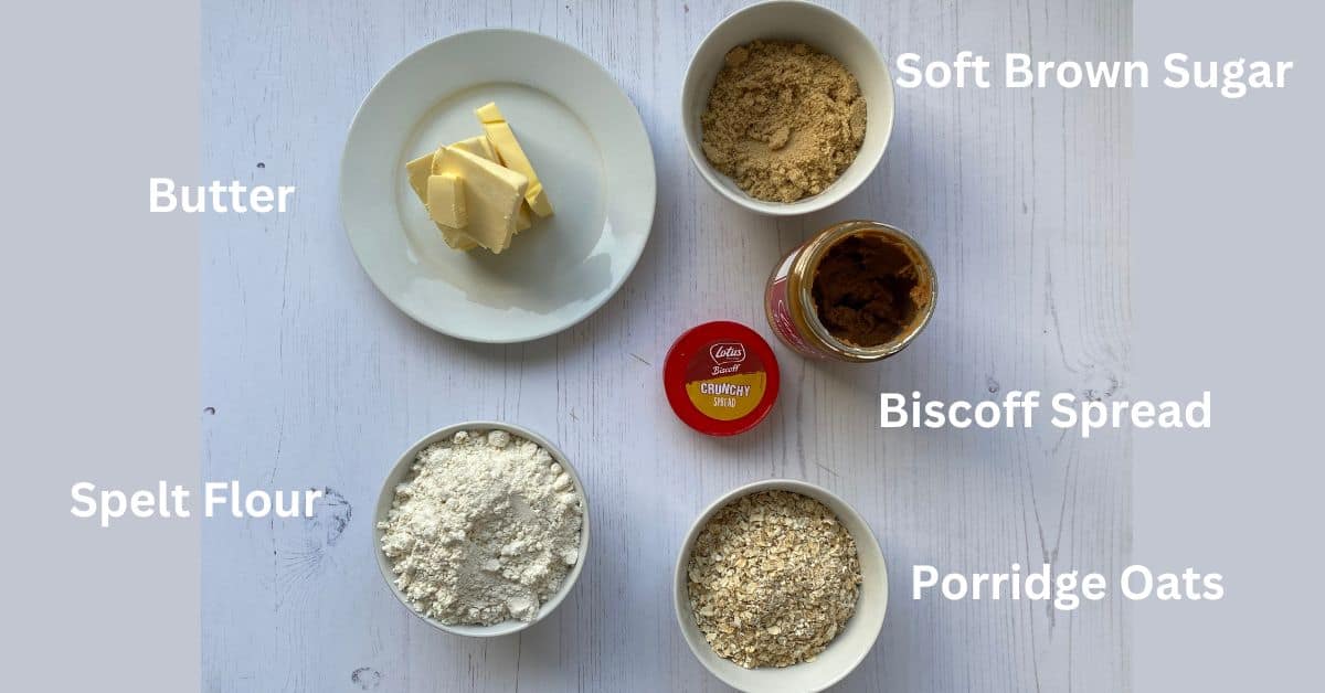 Ingredients for Biscoff Spread.