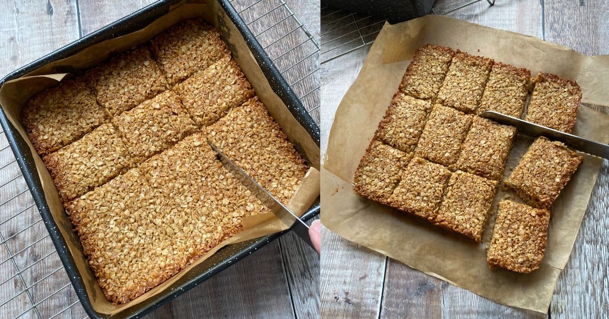 Slice the Flapjacks when cooled.