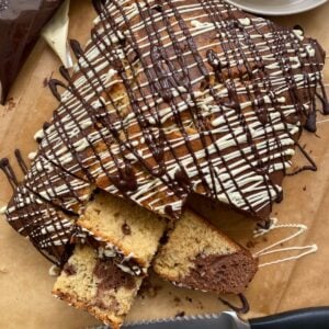 Chocolate ane Vanilla Swirl Cake.