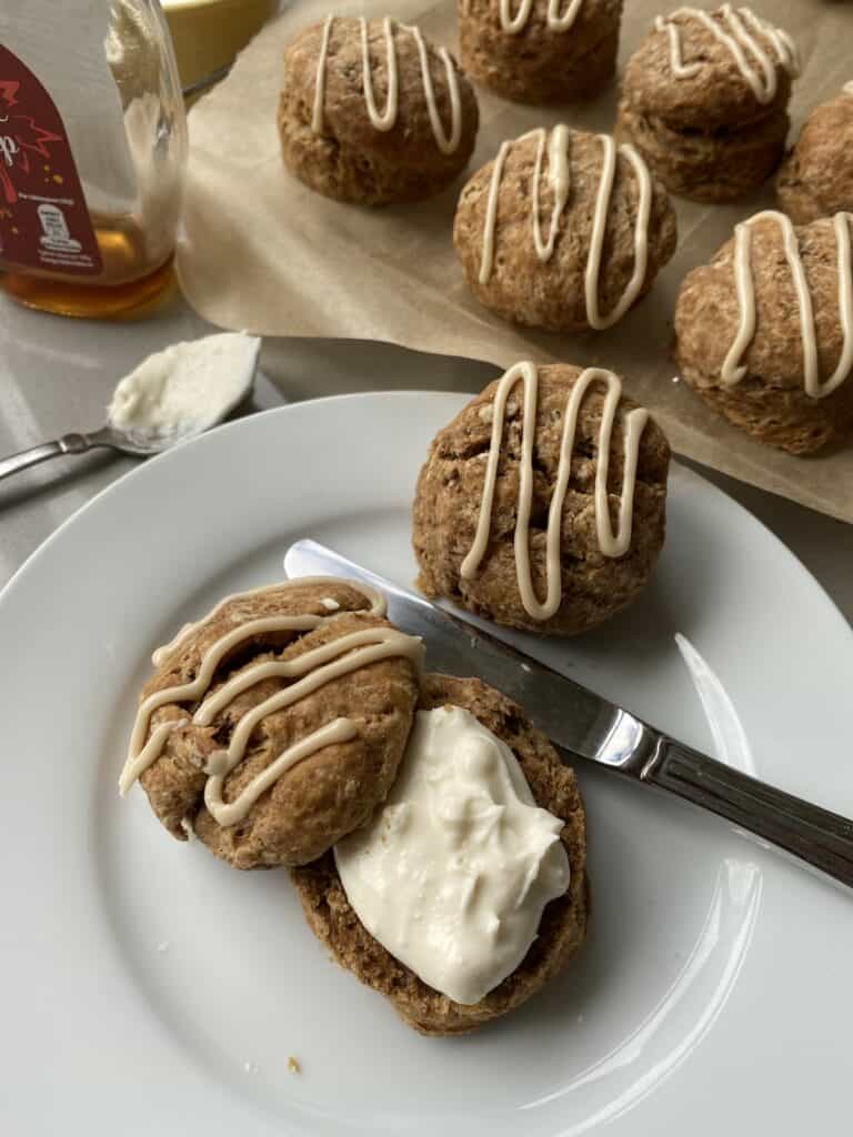 easy-coffee-scones-recipe-with-maple-syrup-icing-tasty-bakes-kitchen